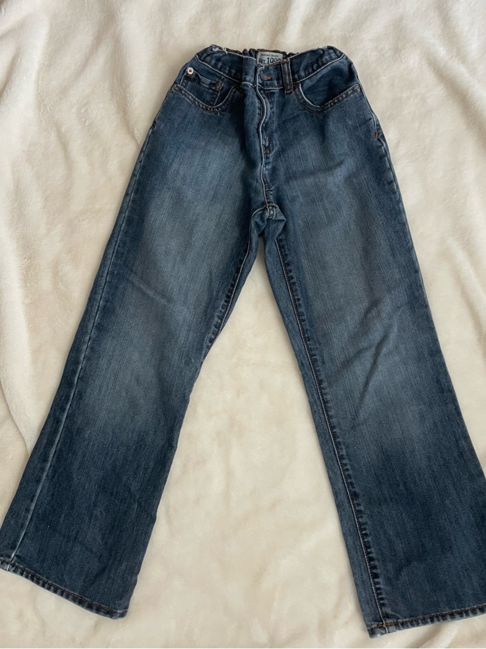 The Children's Place Blue Bootcut Jeans with Orange Stitching